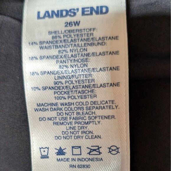 Lands End Board Shorts Floral Print Liner Lightweight Swim Beach Pool Women 26W - Picture 5 of 9